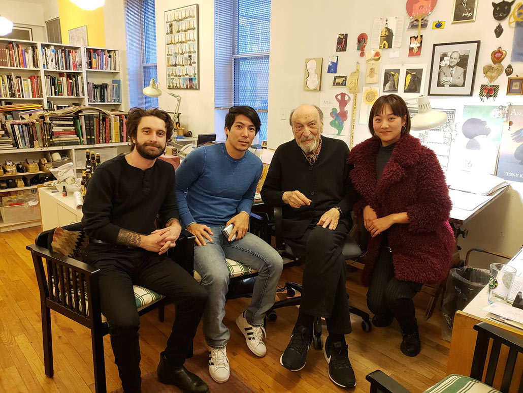 Graphic Design students visit the studio of world renowned graphic designer Milton Glaser to discuss all things design.